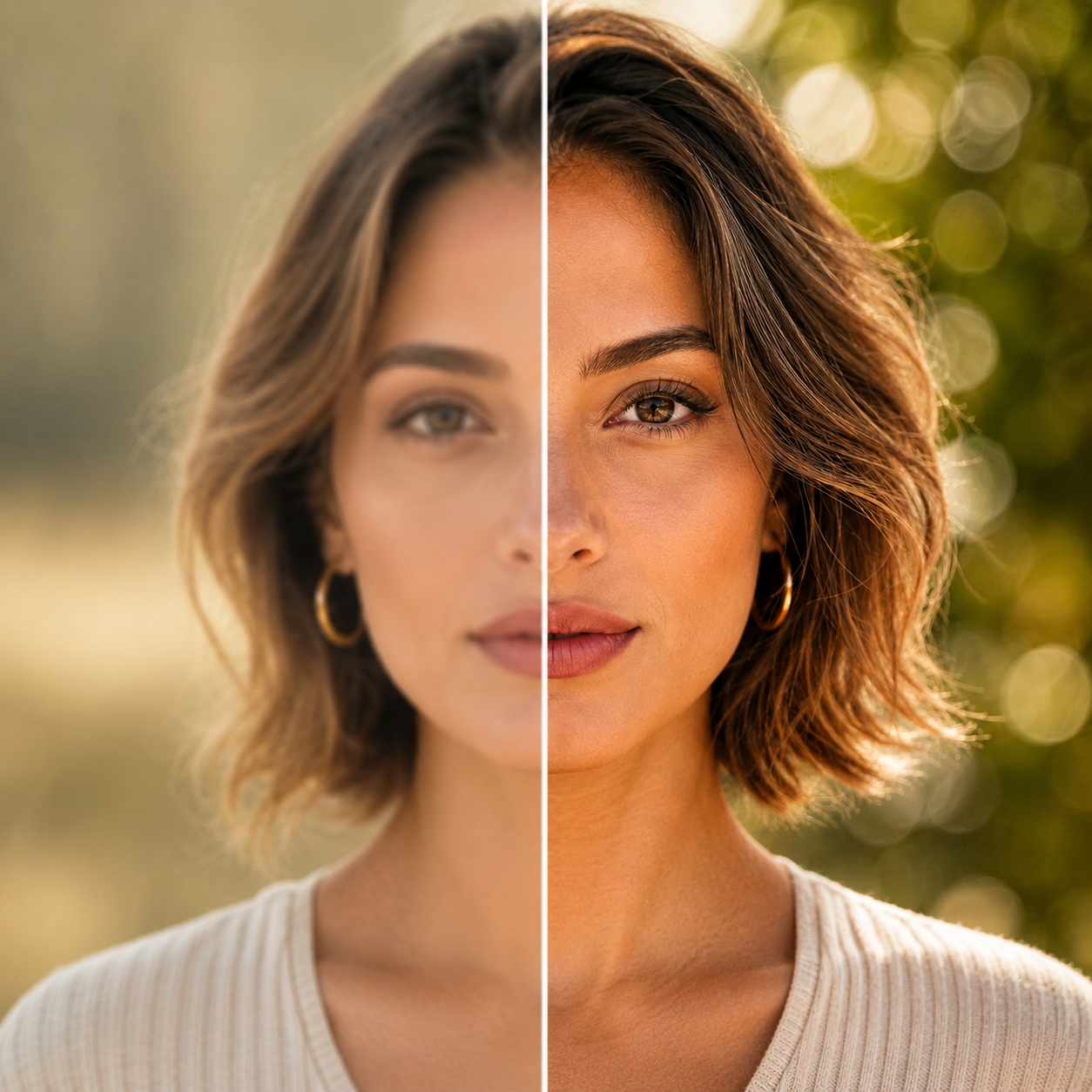 AI enhanced portrait preview